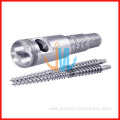 Conical twin screw and barrel